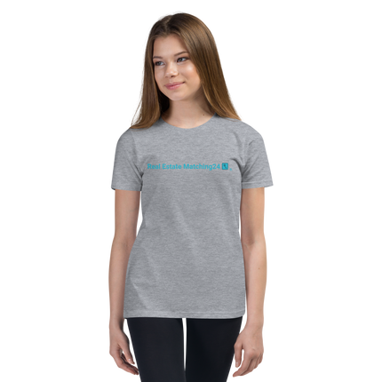 Youth Short Sleeve T-Shirt with Real Estate Matching24 Logo