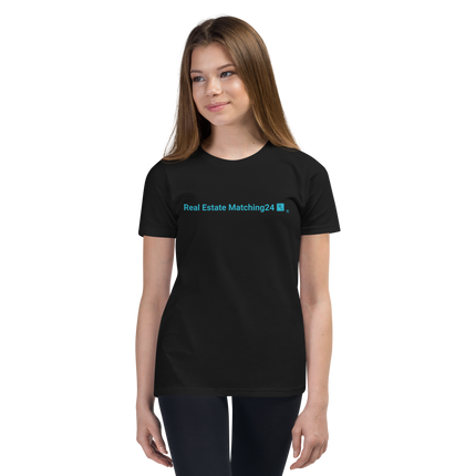 Youth Short Sleeve T-Shirt with Real Estate Matching24 Logo