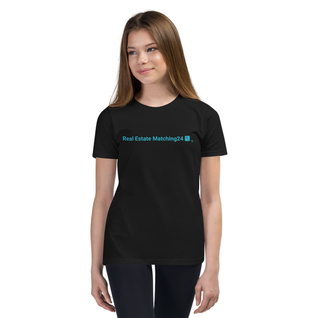 Youth Short Sleeve T-Shirt with Real Estate Matching24 Logo