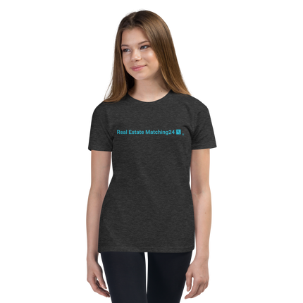 Youth Short Sleeve T-Shirt with Real Estate Matching24 Logo
