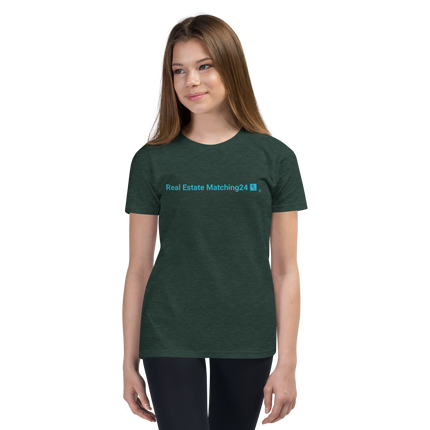 Youth Short Sleeve T-Shirt with Real Estate Matching24 Logo