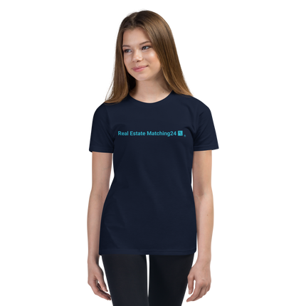 Youth Short Sleeve T-Shirt with Real Estate Matching24 Logo