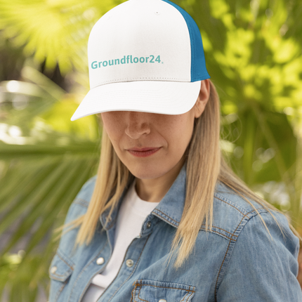 Austria Denim Hat Groundfloor24 with 3 Logos.