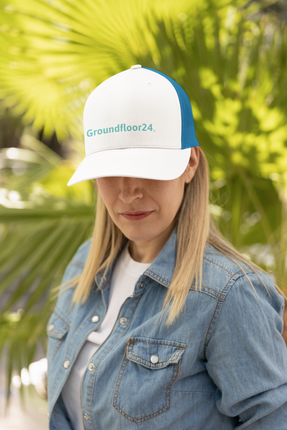Austria Denim Hat Groundfloor24 with 3 Logos.