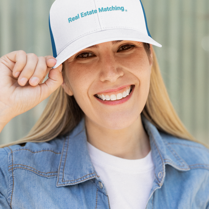 Belarus Organic dad hat Real Estate Matching with 3 Logos.