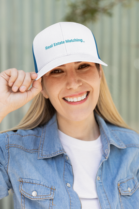Belarus Organic dad hat Real Estate Matching with 3 Logos.